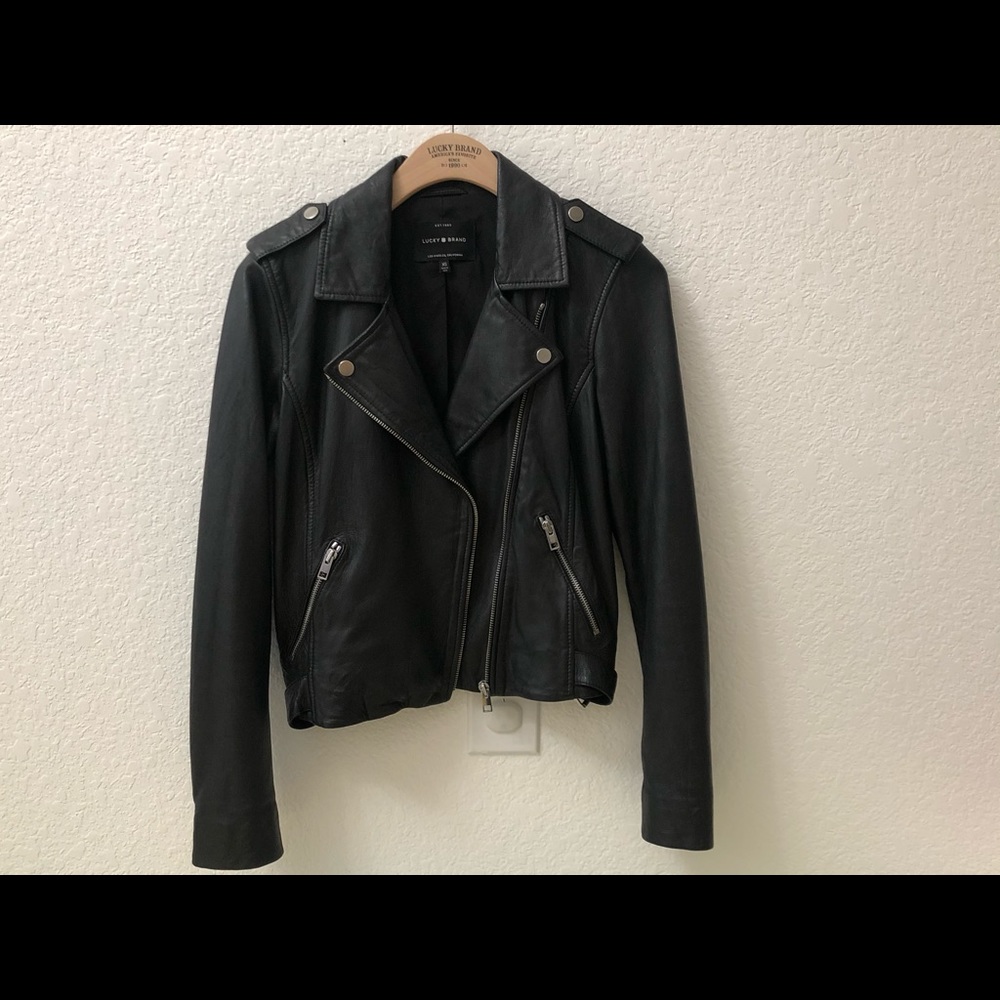 Genuine Black Lamb Leather Jacket from Lucky Brand